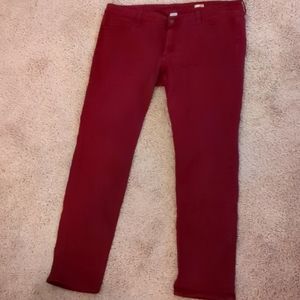 Maroon skinny jeans